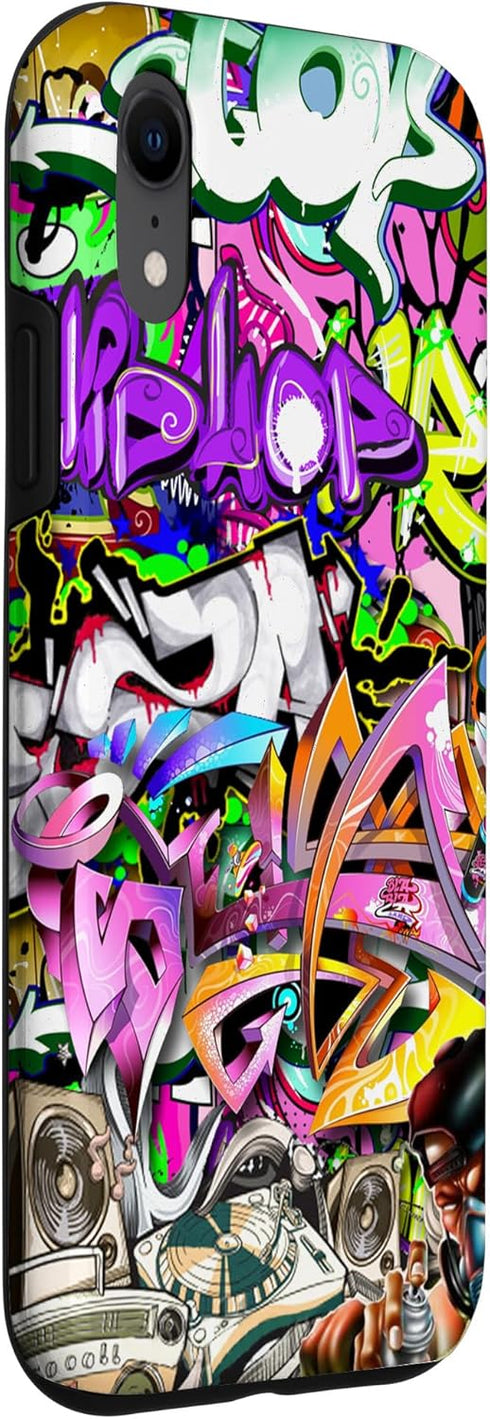 iPhone XR Graffiti Street Art, Colorful Urban hip hop Case...