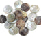 Agoya(Cultural Pearl shell) shell button - thicker than normal size : 100pcs-(24L(9/16"),15mm...