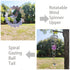 6" Hanging Wind Spinner with Sun Catcher Tail- Outdoor 3D Metal Decor Wind Spinner Yard Garden Outside Stainless Steel Spinner Gift Indoor Decorat...