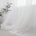 White Sheer Curtains 54 inches Long for Bedroom Top Rod Pocket Sheer Window Panels Curtains for Nursery Living Room 52 by 54 Inch Length Set of 2...
