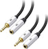 Cable Matters 2-Pack Headset Extension Cable 10 ft (3.5mm Extension Cable/TRRS Extension Cable, Gaming Headset Extension Cable) with Mic Support i...