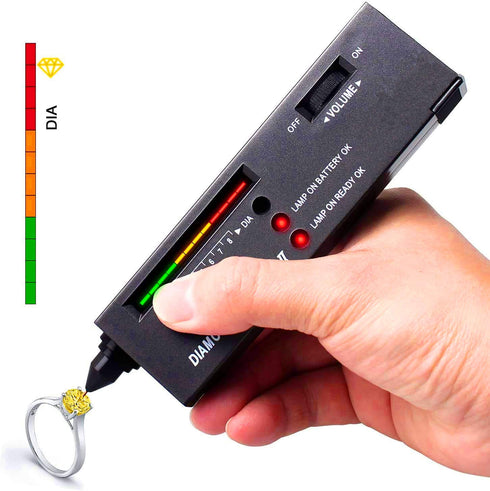 Diamond Tester?60X LED Magnifying Glasses Jeweler Tool Kit Combo?for Novice and Expert - Diamond Selector II 9V Battery Included(Diamond Tester+)...