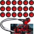 TMH (Pack of 20 3/4 Inch Mount RED LED Clearance Bullet Marker lights, Side LED marker lights for trailer Truck RV Car Bus Van...