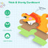 FLYINGSEEDS 6 Packs Safari Animals Shaped Wooden Jigsaw Puzzles for Toddlers Ages 1-3, Level-up Puzzles for Beginner, Montessori Learning Toys Pre...