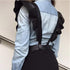 Women's Leather Body Harness Cage Belt Adjustable Buckle Straps Punk Waist Belts Chain Harajuku Suspenders(Black)...
