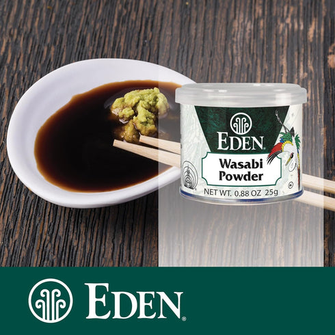Eden Wasabi Powder, w/Real Japanese Horseradish, Fiery, Traditionally Made in Japan, 0.88 oz...