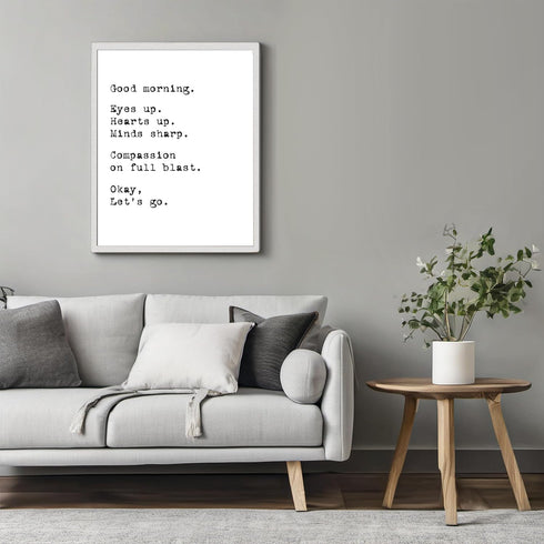 Posterizer 1 pcs-Good morning motivating quote poster-Motivational & Inspirational Art-Gift for Daughter, Son, Kids-Gift for Entrepreneurs - UNFRA...