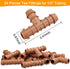 24 Pieces Drip Irrigation Barbed Tee Fittings for 1/2” Tubing (0.600”ID) - Drip Tees (17mm) Irrigation Tubing Connectors for Drip Sprinkler Garden...