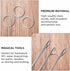 6 Pieces Sewing Loop Turner Hook Loop Turner Sewing Tool for Fabric Belts Strips Straps Loop Threader Drawstring Tool DIY Accessories Fabric Tube ...