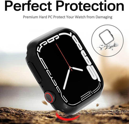 Miimall Compatible for Apple Watch 45mm Case Women Men PC Hard Bumper Lightweight Shockproof Protector Case Cover for Apple Watch 45mm Series 9 8 ...