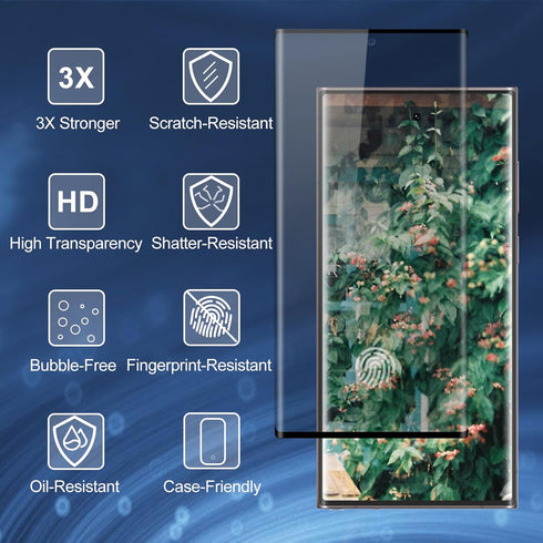 Privacy Screen Protector Samsung Galaxy S23 Ultra, Anti-Spy Tempered Glass, Bubble Free Tempered Glass Film, Anti Scratch, Black Private Tempered ...