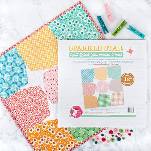 It's Sew Emma Sparkle Star 12in Block Foundation Pad Paper Products...