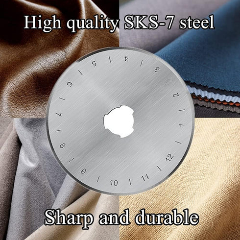 HEADLEY TOOLS 45mm Rotary Cutter Blades 10 Pack Fits Olfa, Fiskars, Replacement Rotary Blade for Arts Crafts Quilting Scrapbooking Sewing, Sharp a...