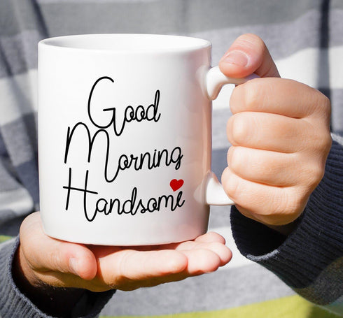 Retreez Funny Mug - Good Morning Handsome 11 Oz Ceramic Coffee Mugs - Funny, Sarcasm, Sarcastic, Motivational, Inspirational birthday gifts for hu...