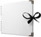 Bstorify Square Scrapbook Photo Albums 50 Pages (28 x 22 cm) White Thick Paper, Hardcover, Metal Corners, Ribbon Closure - Ideal for Your Scrapboo...