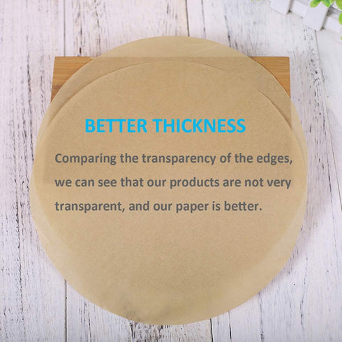 200pcs 8 Inch Parchment Paper Rounds for Air Fryer Unbleached Baking Paper for Oven Nonstick Uses for Baking Cookies, Bread, Meat, Pizza, Toaster ...