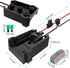 Power Wheel Adapter with Fuse&Switch for Milwaukee 18V Battery, Non-Blown Tight Battery Adapter with 4Pcs 30A Fuse and Wire Terminal, 12 AWG Wire,...