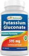 Best Naturals Potassium Gluconate Supplement 595 Mg Tablet, 250Count...