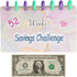 52 Week Saving Challenge Binder for Cash Saving, 52 Week Money Saving Money Envelopes for Cash Saving, Reusable Money Saving Binder Money Organize...