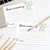 Giftideaworkshop 50 Greenery Share A Memory Cards for Celebration of Life Birthday Anniversary Memorial Funeral Graduation Bridal Shower Game, Gue...