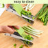 Joyoldelf Gourmet Herb Scissors with Potato Peeler - Master Culinary Multipurpose Cutting Shears with Stainless Steel 5 Blades, Safety Cover and C...