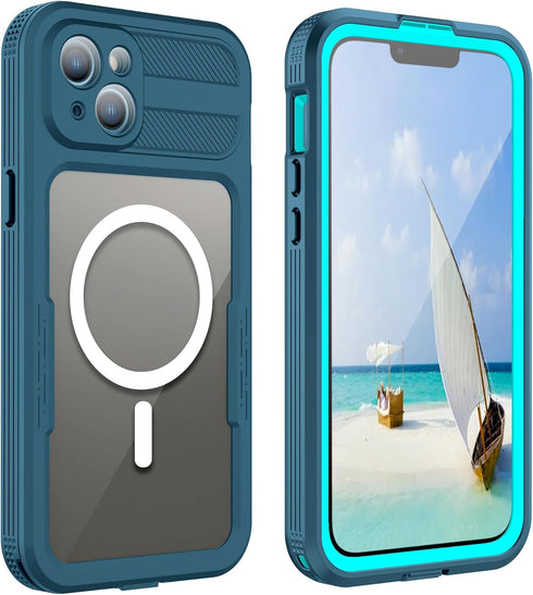 Phone Case Compatible with iPhone 15 Plus,Magnetic Waterproof DropProof DirtProof Snowproof Anti-Scratch Heavy Duty Full Body Protect Built in Scr...