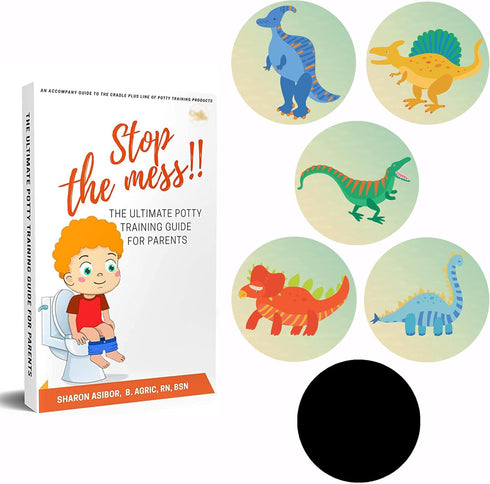 Potty Training Seat Magic Sticker | Dinosaur Potty Training Toilet Color Changing Sticker | 5 Pack Toilet Targets with Free Potty e Book | Use wit...