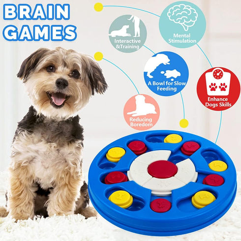 Dog Puzzle Toy, Interactive Dog Game, Mentally Stimulating Treat Dispenser for Large Dogs, Food Grade Material, Sequential Skills, Portable...