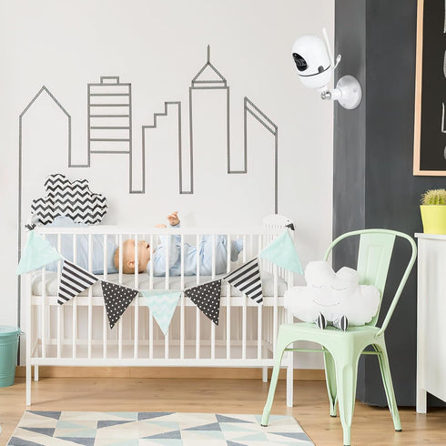 Baby Monitor Mount for HelloBaby HB65/HB40/HB6550/HB66/HB6339/HB6081/HB6550 Pro, ANMEATE SM935E, Adjustable Baby Monitor Wall Mount with Perfect V...