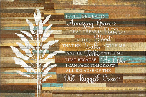 God Painting Reed 500 Piece Jigsaw Puzzles for Adults I Still Believe in Amazing Grace Inspirational Wooden Puzzles Wall Art Decor Fun Games Toys ...