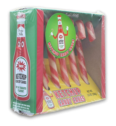 Archie McPhee Gift Box of Funny, Ketchup Candy Cane, 3.8 Ounce...
