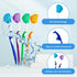 4-Pack Orthodontic Dental Care Kit – includes Soft Bristle Toothbrushes and Braces-Friendly Brush Flosser for Cleaner Interdental Brush Toothpick,...