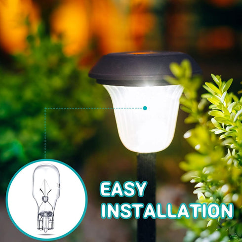 Honoson T5 Landscape Light Bulbs 12 Volt 18 Watt Landscape Bulbs Low Voltage Light Bulbs Small Landscape Lighting Bulb Wedge Base for Replacement ...