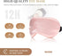 Sleep Mask Silk Eye Mask for Sleeping, Super Soft Blackout Eye Mask for Women Men, Side Sleeper Eye Covers for Sleeping with Adjustable Straps, Tr...
