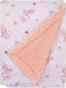 Disney Minnie Mouse White, Light Blue, and Peach Super Soft Sherpa Baby Blanket with Daisy Duck...