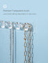 Mymazn 2 Pack Acrylic Necklaces Holder Hanging Jewelry Organizer Wall Mounted Necklace Hangers with 12 Hooks, Clear Jewelry Hangers for Necklace O...