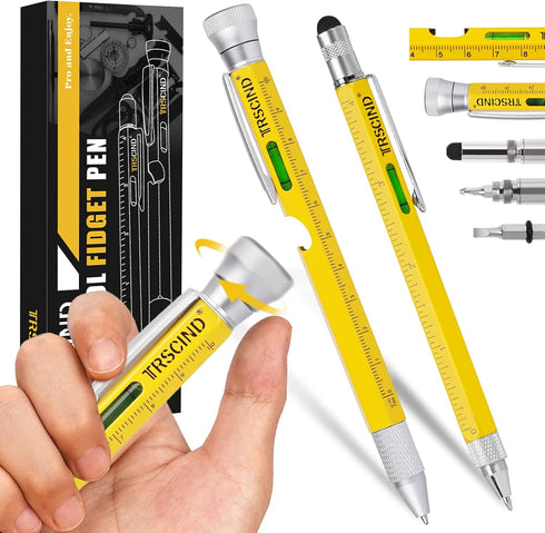 Gifts for Men Dad Husband Christmas, Anniversary Birthday Gifts Idea for Him, Fidget Pen, 10 in 1 Multitool 2pc Set, Stocking Stuffers for Men, To...