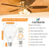 hansang Ceiling Fan Light Bulbs E12 Small Base, 60W Equivalent Light Bulb, 3000K Warm White, LED Candelabra Small Light Bulbs, A15 Round Chandelie...