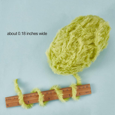 2 Roll Skeins Super Soft Fur Yarn Chunky Fluffy Faux Fur Yarn Fluffy Eyelash Yarn for Crochet Knit Blanket Rug Clothes Knitting-2×30m(2×32.8yds,51...