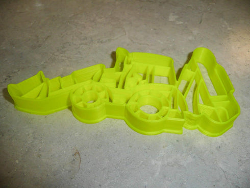 BACKHOE DIGGER EXCAVATING CONSTRUCTION EQUIPMENT VEHICLE COOKIE CUTTER MADE IN USA PR3231...