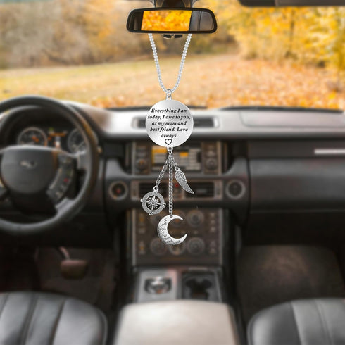 Car Hanging Ornament Charm Gifts for Mom,Car Mirror Decor Hanging,Birthday for Mom Mother (B)...