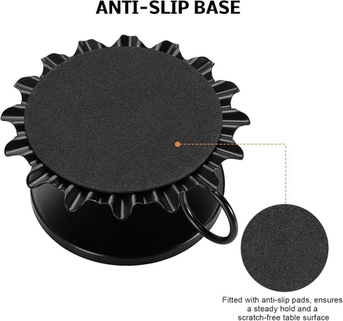 Black Iron Plate Candle Holder,set of 2 Candle Pedestal for Pillar Candles,3.15in pillar candle holders (Black)...