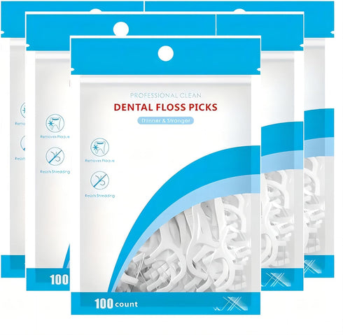 Dental Floss Gentle Clean Soft Floss Stick with Superior Strength Cleaning Between Teeth Dental Floss Picks,Origin 500white...