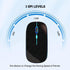 Wireless Bluetooth Mouse,LED Rechargeable Silent Slim Laptop Mouse,Portable(BT5.2 or USB 2.4GHz) Dual Mode Computer Mice for Laptop,ipad Tablet,De...