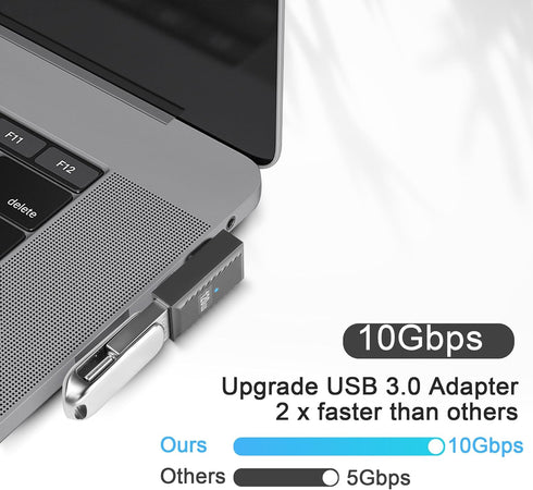 GELRHONR USB C to USB 3.1 Adapter, Type C Male to USB Female OTG Adapter with 10Gbps Data Transfer 120W/6A Fast Charging,Thunderbolt 3 to USB Fema...