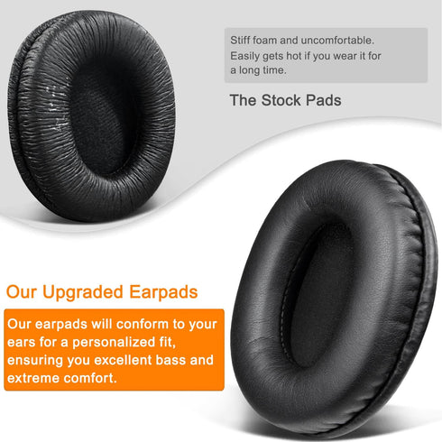 SOULWIT Replacement Earpads for Sony MDR-7506 MDR-V6 MDR-V7 MDR-CD900ST Monitor Headphones, Ear Pads Cushions with Softer Protein Leather, High-De...