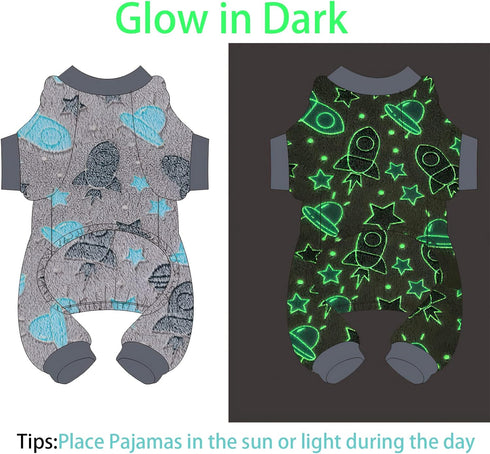 Small Dog Pajamas Dog Pajamas for Small Dogs, Glow in Dark Tie Dye Unicorn Dog Sweater, Super Soft Velvet Material Chihuahua Yorkie Tiny Dog Cloth...