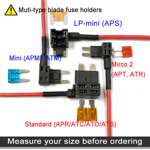 MuHize Micro2 Fuse Tap Adapter Kit - 10 Pack Premium Add-A-Circuit ATR Blade Fuses Holder with 10 Free 5A Fuses | Easy Installation for Car Truck ...
