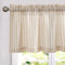 Vangao Kitchen Valance Linen Stripe Short Curtain Farmhouse Country Rustic Pinstripe Tickingstripe Light Filtering Rod Pocket Window Topper Treatm...