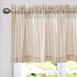 Vangao Kitchen Valance Linen Stripe Short Curtain Farmhouse Country Rustic Pinstripe Tickingstripe Light Filtering Rod Pocket Window Topper Treatm...